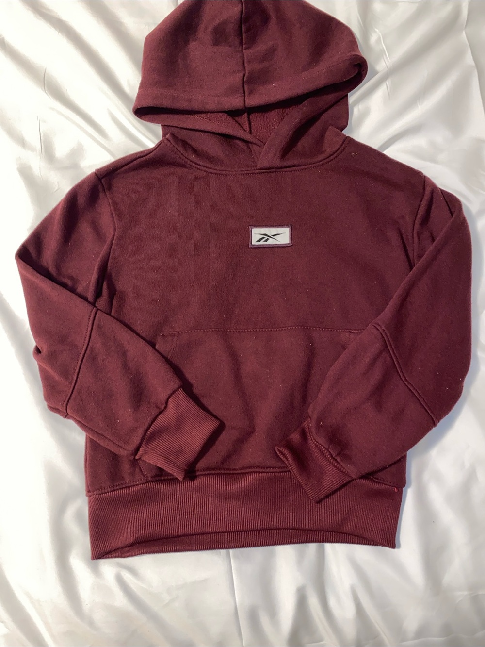 Reebok Burgundy Hooded Pullover Sweatshirt